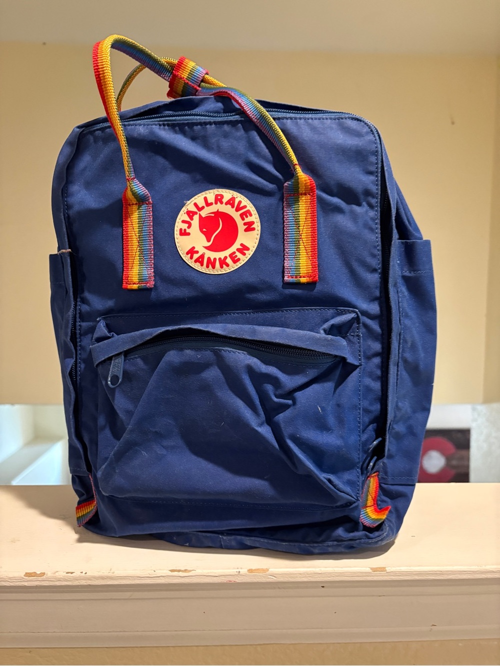 Fjallraven Kanken blue/rainbow bookbag